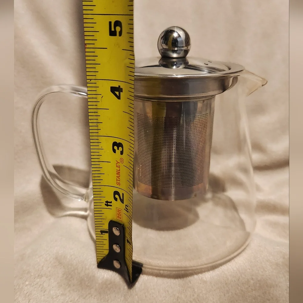 Glass Teapot with Removable Stainless Steel Infuser - 20oz - Picture 10 of 10